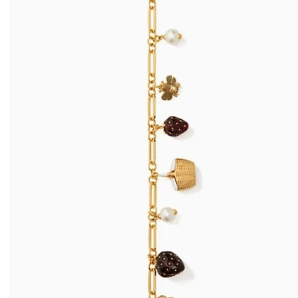 $148 Kate‎ Spade Picnic Perfect Strawberry Charm Bracelet